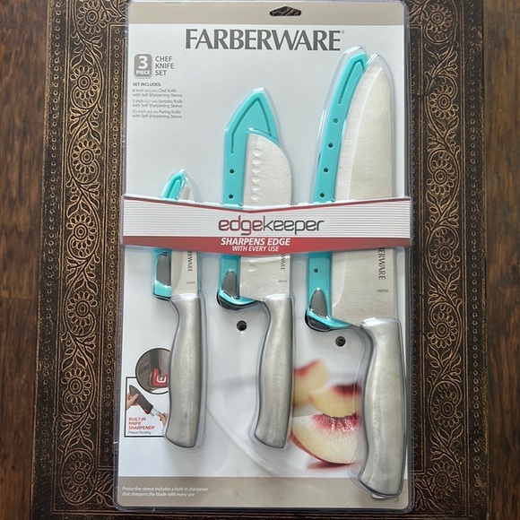 Farberware Kitchen New Farberware 3 Piece Chef Knife Set With